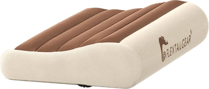 Flextail Zero Pillow brązowa – nadmuchiwana poduszka podróżna