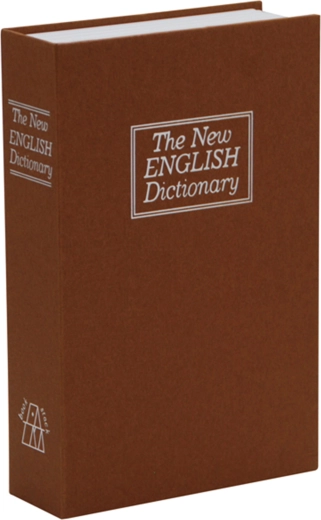 Książka–sejf brązowa 240 × 155 × 55 mm