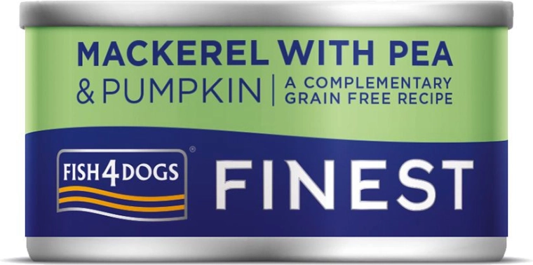 Karma mokra dla psów z makrelą, dynią i groszkiem FISH4DOGS 85 g