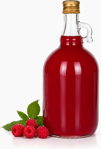 Szklany galon 1 l z uchem i zakrętką - 1 sztuka