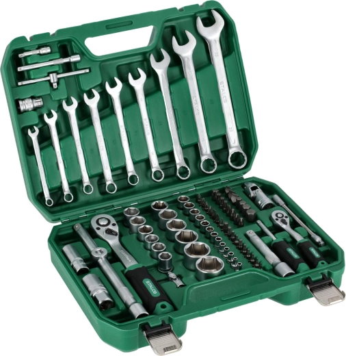 Stalco zestaw grzechotek i kluczy nasadowych 1/2" + 1/4" (82 elementy)