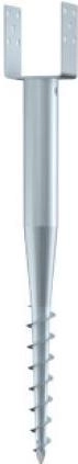 Wkręt gruntowy z uchwytem U 70×120, długość 1000/865 mm, ocynk