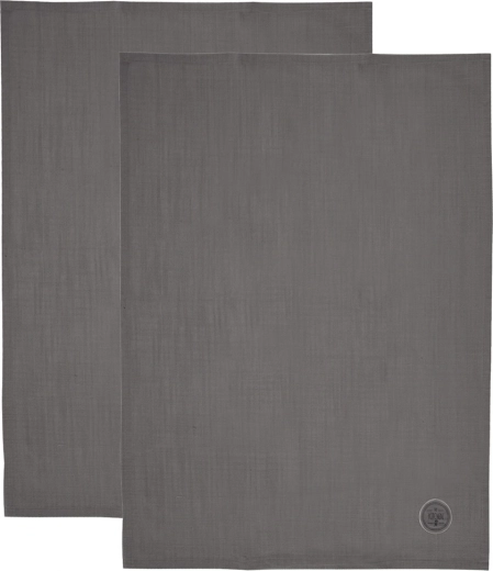 Bawełniane kuchenne ściereczki szare 70 × 50 cm, zestaw 2 szt.