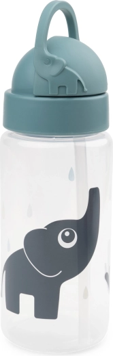 Done by Deer butelka ze słomką Elphee niebieska 350 ml