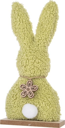 Dekoracyjna figurka Boucle zając zielona 25 cm
