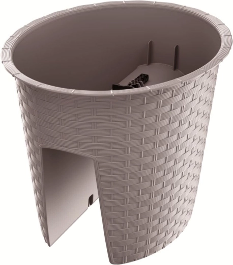 Doniczka na balustradę Ratolla Oval 29,8 cm mocca