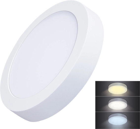 Solight mini panel LED CCT natynkowy okrągły 18 W