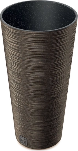 Donica Furu Slim Eco Wood z wkładem 25 cm – kawa