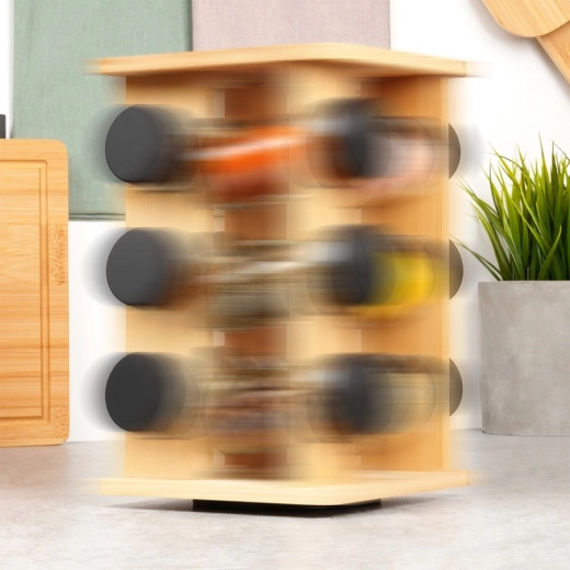 Obrotowa konstrukcja dla szybkiego wyboru przypraw