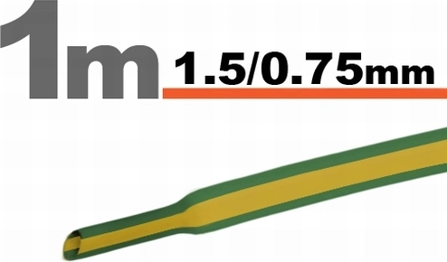 Koszulka termokurczliwa żółto-zielona 1,5/0,75 mm