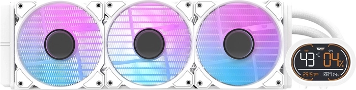Chłodzenie wodne CPU darkFlash DH360D 360 mm białe z LCD i ARGB