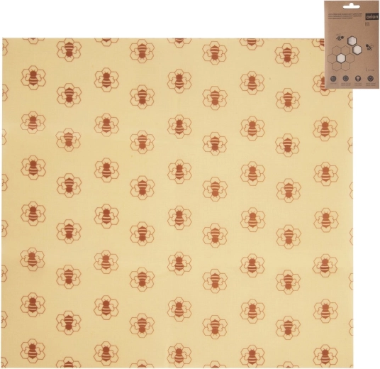 Ekologiczna woskowijka do żywności z bawełny i wosku pszczelego 35 × 33 cm