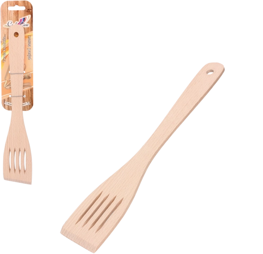 Drewniana perforowana łopatka kuchenna