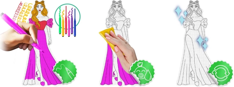 Powierzchnia do kolorowania, którą łatwo wytrzeć