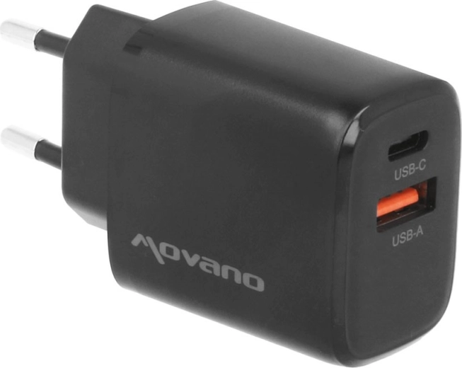 Dwa porty: USB‑C PD + USB‑A