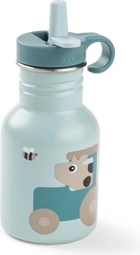 Done by Deer butelka ze stali nierdzewnej dla dzieci Tiny farm niebieska 350 ml
