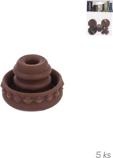 Silikonowy korek 3,5 cm, brązowy (5 szt.)
