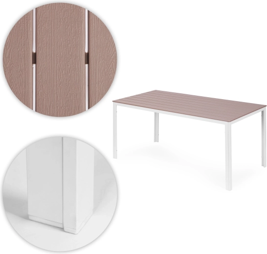 Wytrzymały blat z polywoodu o wyglądzie drewna