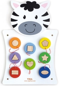 Drewniana tablica ścienna Zebra Montessori VIGA