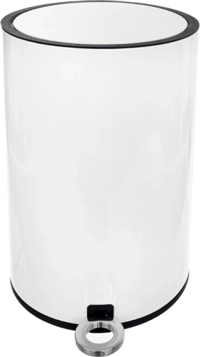 Pedałowy kosz na śmieci white 3 l metal/plastik