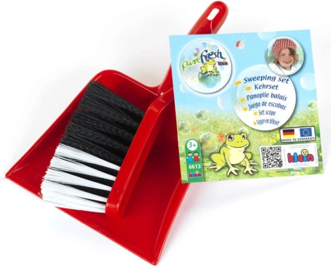 Dziecięca zmiotka i szufelka – czerwone