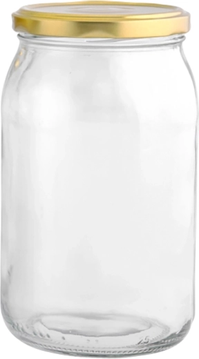 Zestaw 6 słoików do przetworów Twist 900 ml ze złotymi nakrętkami fi 82