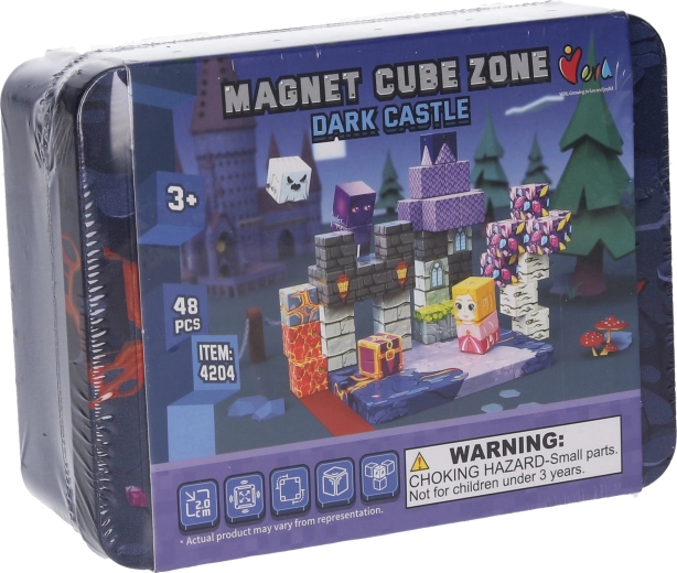 Magnetyczne klocki konstrukcyjne Magnet Cube Zone Dark Castle – 48 elementów