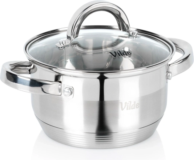 Nierdzewny garnek ze szklaną pokrywką INOXCELLENT 16 cm, 1,75 l