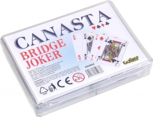 Karty Canasta w plastikowym pudełku