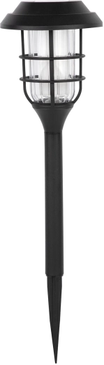 Solarny lampa ogrodowa z kolcem, 12 LED, czarna
