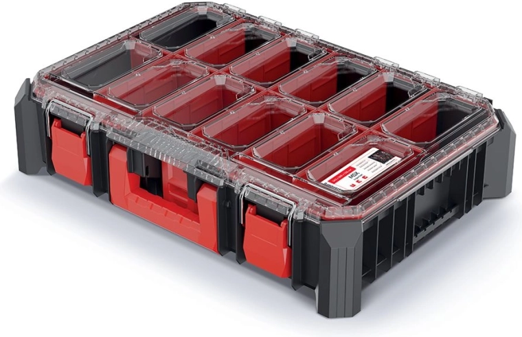 Organizer MSX 54,3 × 39 × 12,6 cm czarny z poliwęglanową pokrywą