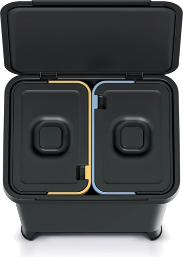 Dwie komory do szybkiej i przejrzystej segregacji