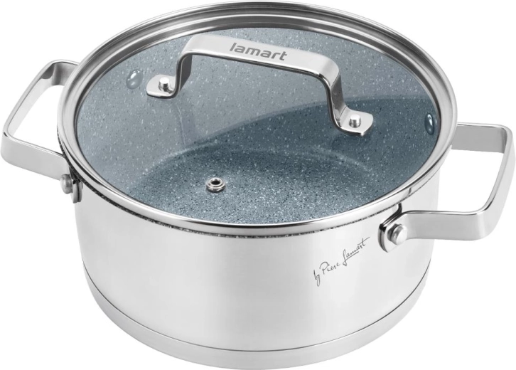 Garnek Lamart Stoness z pokrywką 18 cm, 1,9 l