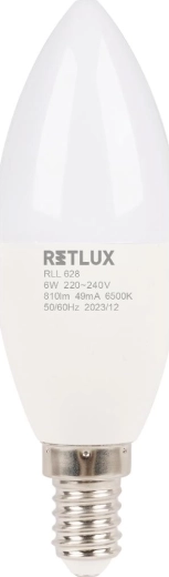 Żarówka LED Retlux w kształcie świeczki E14 6 W 6500 K