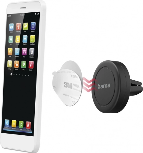 Uniwersalny magnetyczny uchwyt do kratki wentylacyjnej Hama – czarny