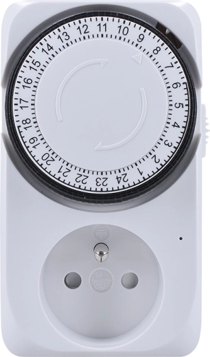Solight mechaniczny programator czasowy do gniazdka 24 h - 1 sztuka
