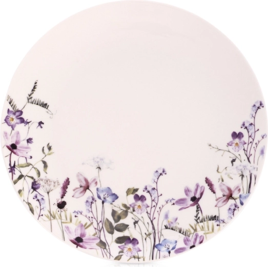 Porcelanowy płytki talerz obiadowy Louka 24 cm