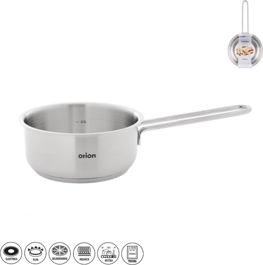 Rondel ze stali nierdzewnej Anett Glass 14 cm ze szklaną pokrywką