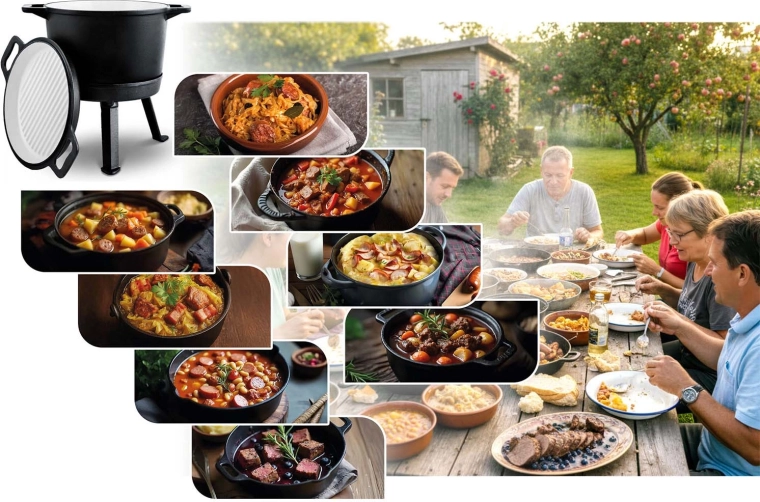 Dwustronna pokrywka jako patelnia grillowa