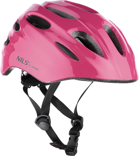 Kask rowerowy z lampką Nils Extreme MTW01 – Różowy (5864)