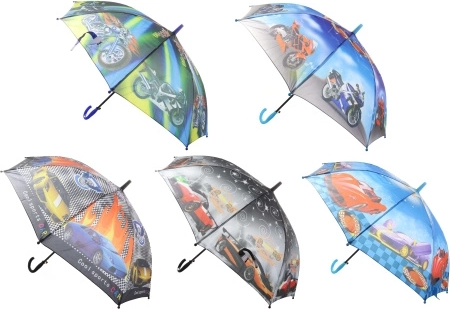 Parasol automatyczny z motywem samochodów i motocykli