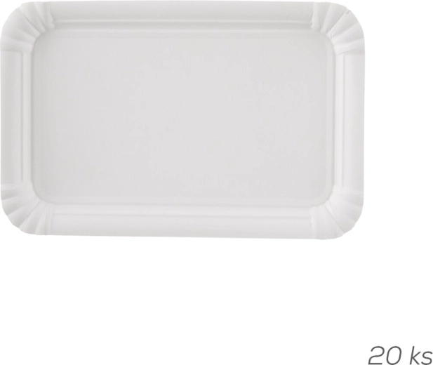 Jednorazowa papierowa tacka 22,5 × 15,5 cm, 20 szt.