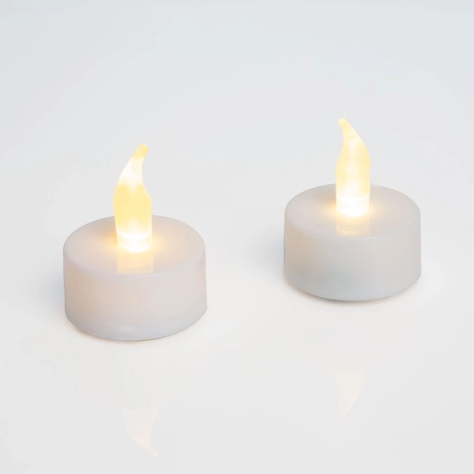 Białe świeczki LED typu tealight, 2 sztuki