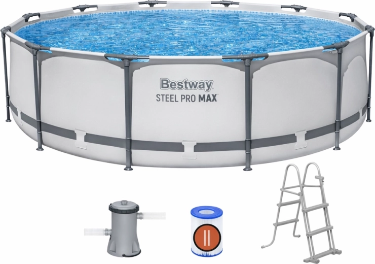 Basen ogrodowy BESTWAY Steel Pro MAX 366 × 100 cm z zestawem