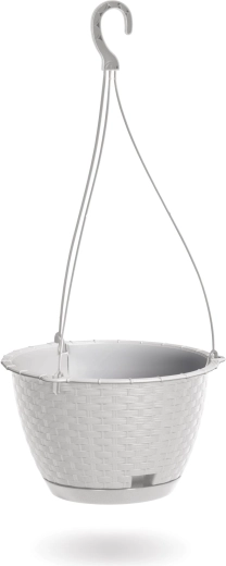 Wisząca donica Ratolla Round W 24,3 cm biała