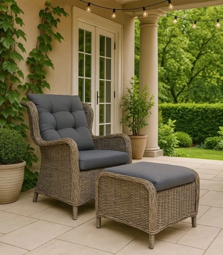 Odporny polirattan i lekka aluminiowa konstrukcja