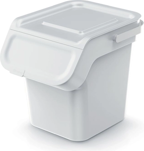 Kosz na śmieci z filtrem z węgla aktywnego 20 l, sztaplowany, popielatoszary