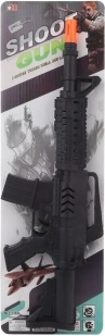 Plastikowy pistolet maszynowy dla dzieci – czarny, 40 cm