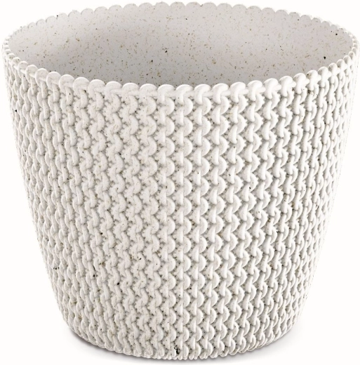 Doniczka Splofy Eco Wood 18,7 cm biała