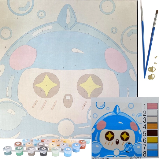 Kompletny zestaw z pędzlami i farbami